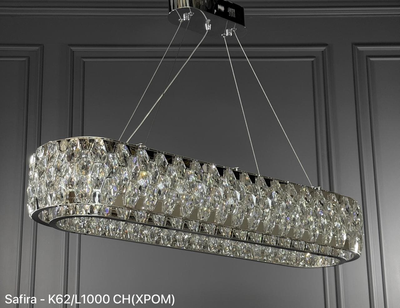 (Safira Light) K62/L1000 Chrome  (L1000*W300*H180 LED*220W) (0.10 m3) (12,7 кг) (Диодные) (Ряд 1)