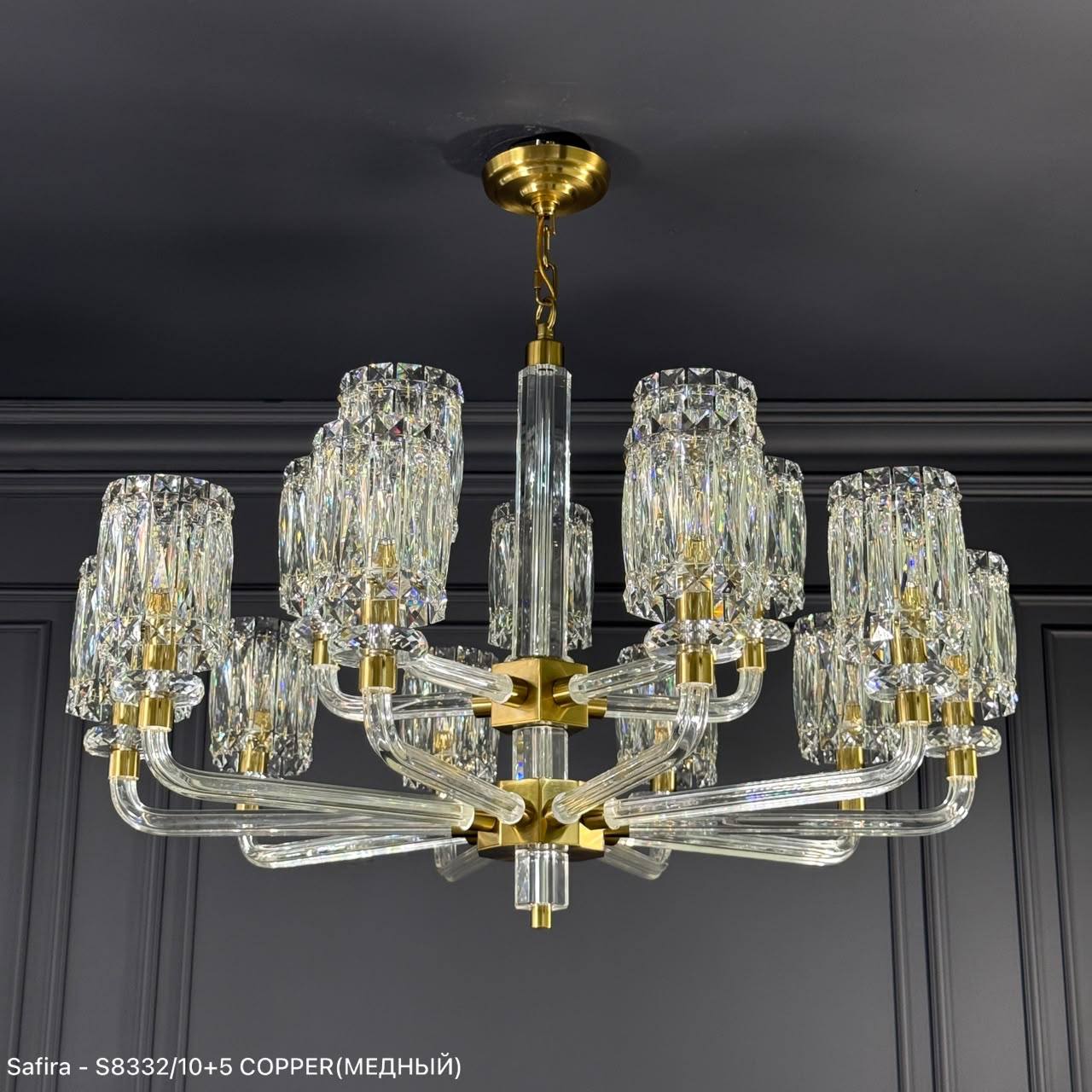 (Safira Light)S8332/10+5A COPPER+CL (D910*H585 E14 MAX 15*40W 27kg)