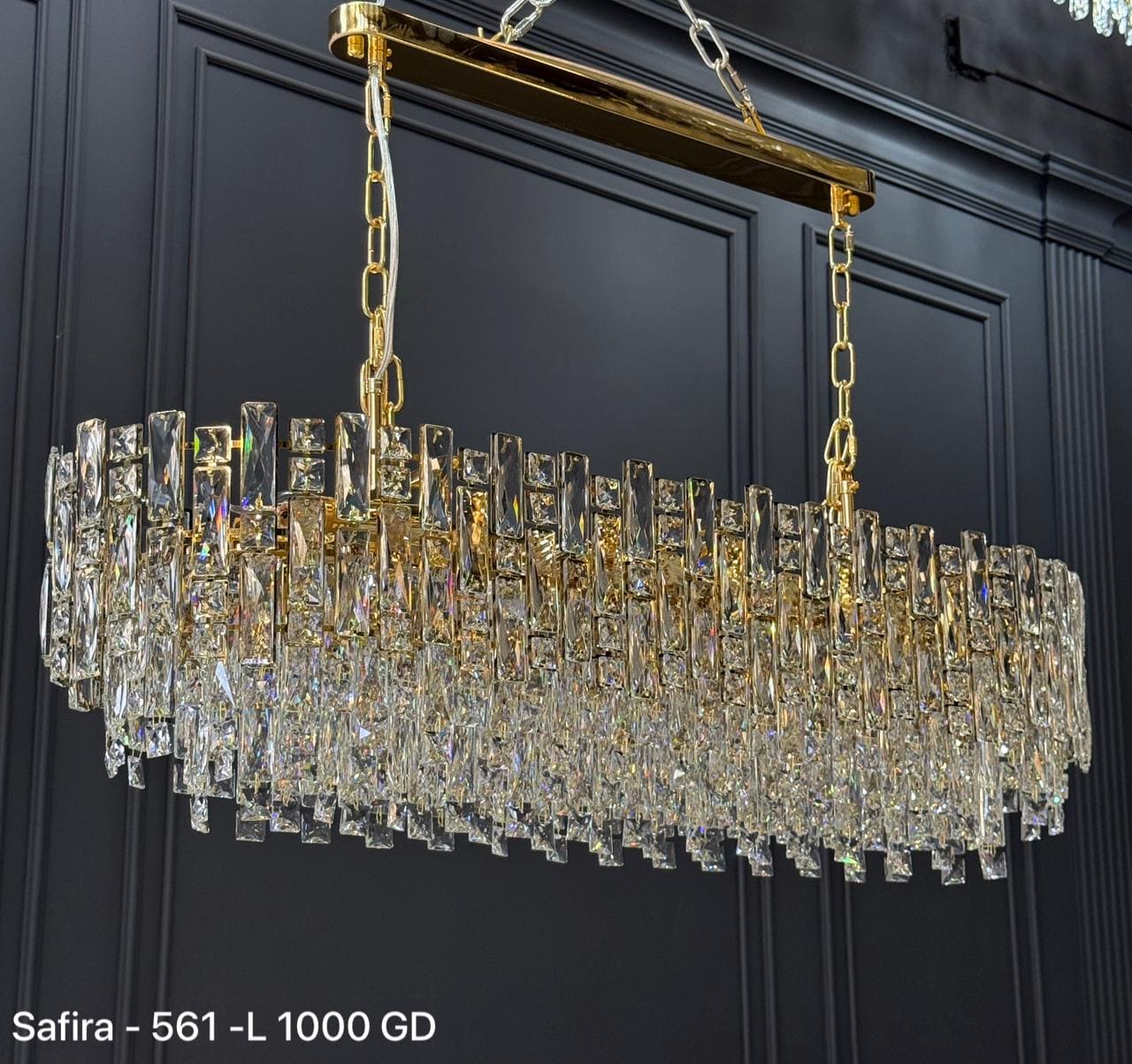 (Safira Light) 561/L1000 GD (L1000*W280H320mm E14*10) (0.11 m3) (16,5 кг) (4 ряд)