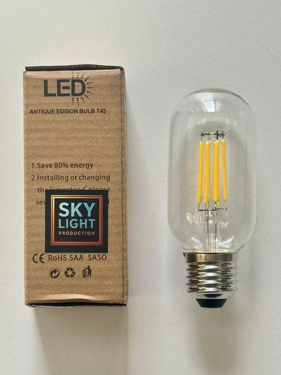 Лампочки T45-8W-E27-4000K (Бока LED)