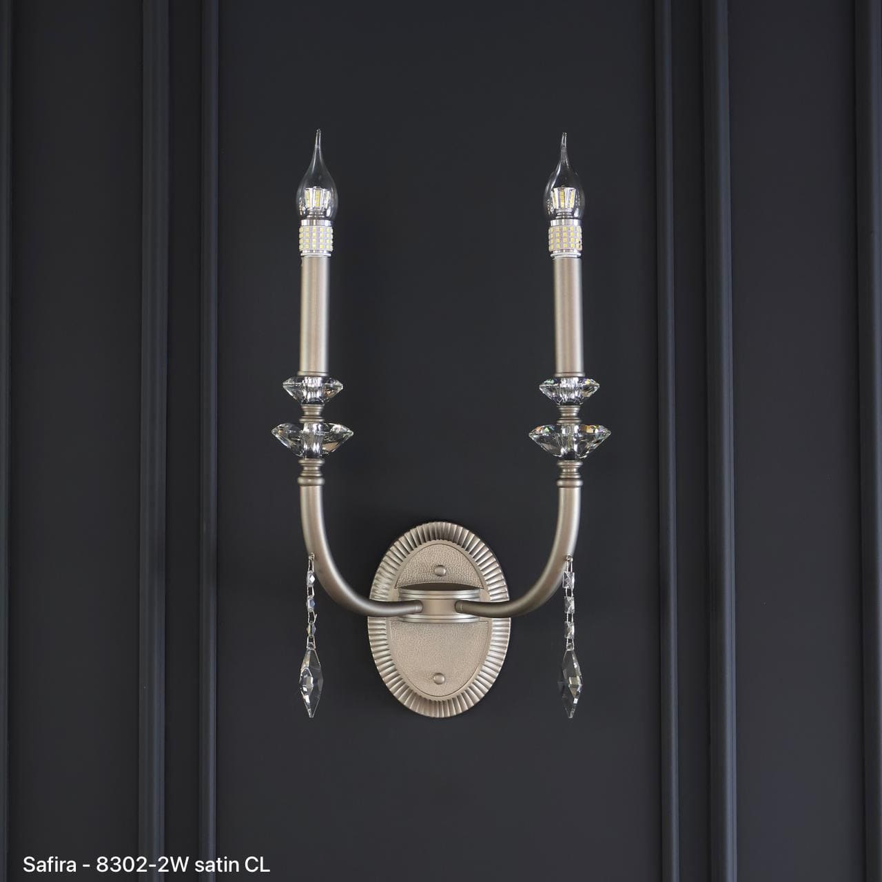 (Safira Light) Бра 8302/2W Satin CL(Ряд D)