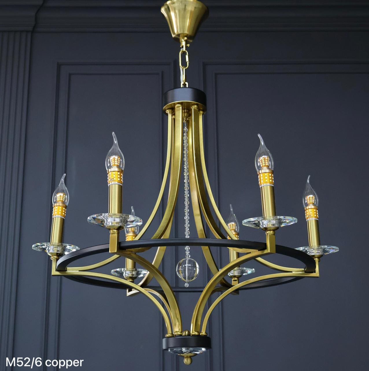 M52/6 COPPER  Ø650*580 E14*6 (0,03 м3) (6,05 кг) (4 ряд) (Ряд K)