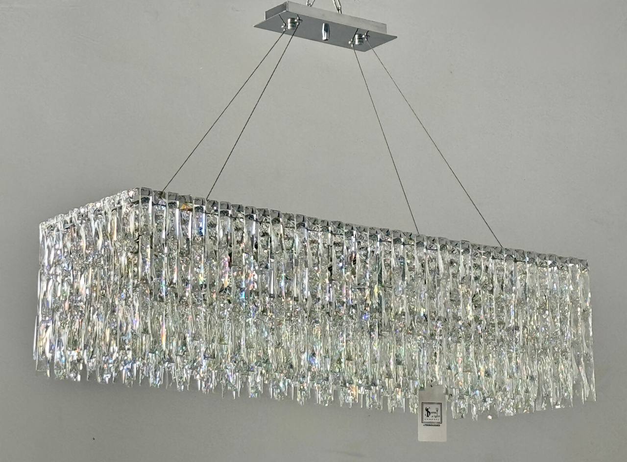 (Safira Light) M33/L1000 Chome  (L1000*W300*H250  E14*10*40W) (X)