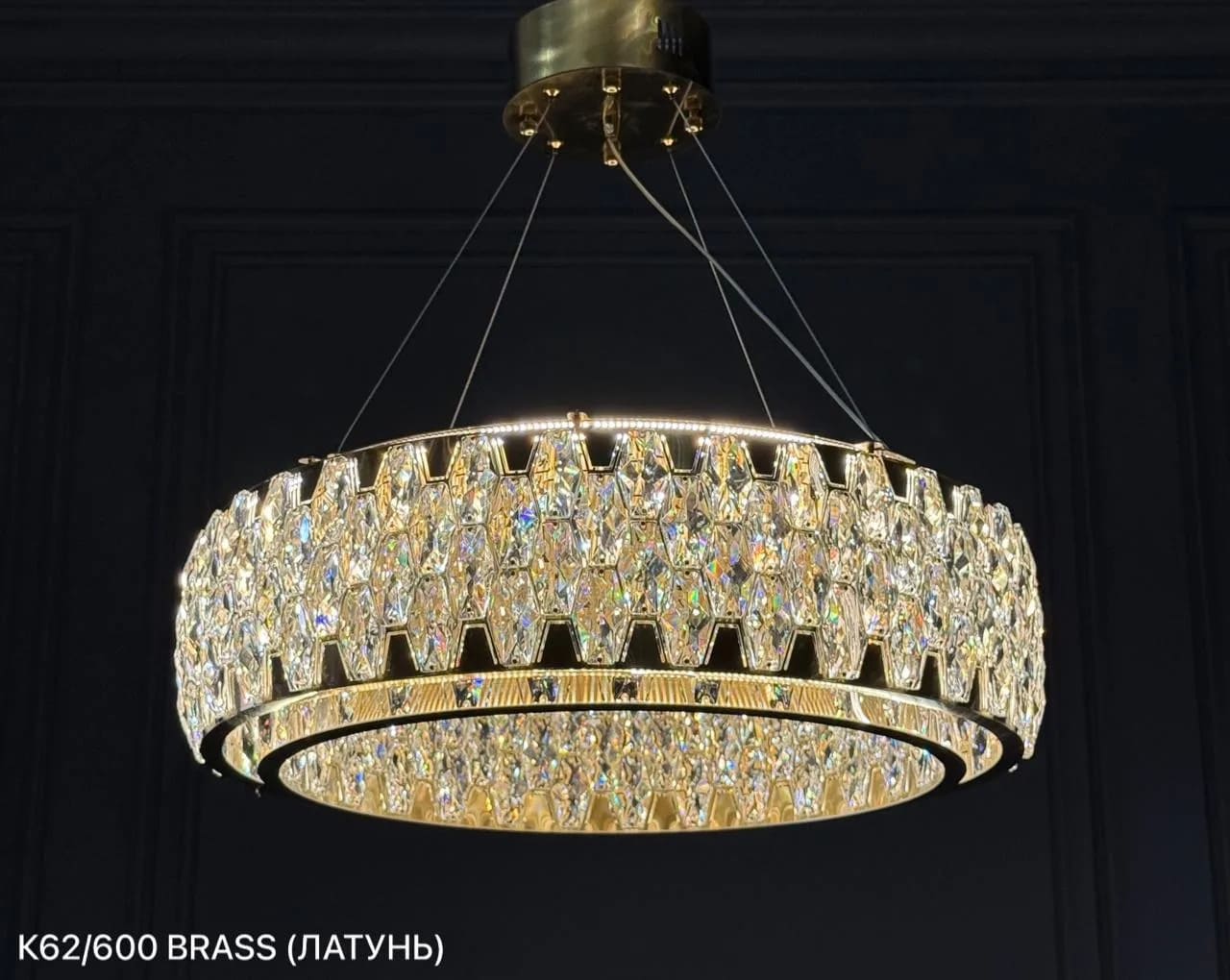 (Safira Light) K62/600 Brass (AB)  (600*H180 LED*178W) (0.10 m3) (10.8 кг) (Диодные) (Ряд 1)
