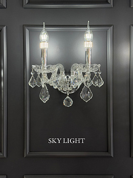 (Safira Light) Бра MB22063/2 CH+CL  (W320*H380*Sp180) (Ряд 2)