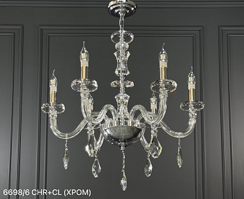 (Safira Light) 6698/6 CHR+CL (D680*H680) (E14 MAX 6*40W) (Ряд 8)