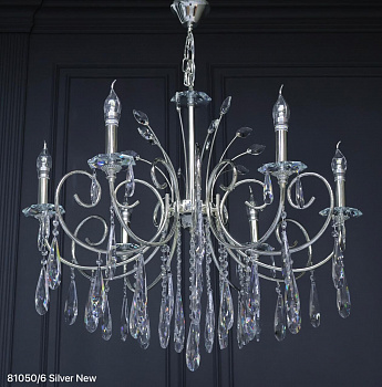 Классика 81050/6 SILVER NEW (Капля)  (Ø850*700 Е14*6)(0,04 м3) (7,45 кг) (Ряд T)  (WB)