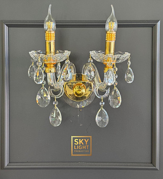 (Safira Light) Бра 7163/2 GD (40-60W)  (ряд Х)