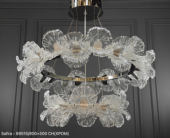 (Safira Light) 89515/800+500 CH (ф80*H42) (LED 150w) (2 части) (0.38 м3) (23 кг)(Ряд J)(Диодные)