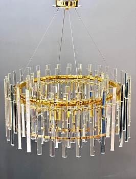 (Safira Light) Подвесной L40/500 (H gold)  (Ø500*H280) (E14*8*40W) (ряд A)