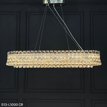 (Safira Light) 513/L1000 CR (L950*W300*H180 E14*12+LED 76W) (0.07 m3) (14,33 кг) (ряд 4)(Диодные)