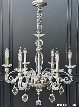 (Safira Light) 6613/6 Satin+CL (D680*H680) (E14 MAX 6*40W 0.1m3 9.8kg) (Ряд 7)
