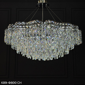 (Safira Light) K89/600 Chrome  (600*H280 E14*12*40W) (0.08 m3) (14,9 кг) (Ряд 1)